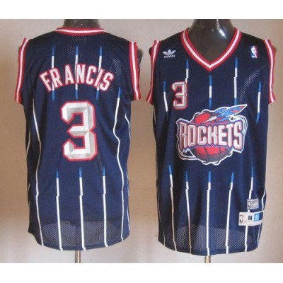 Houston Rockets #3 Steve Francis Navy Throwback Stitched NBA Jersey Men's